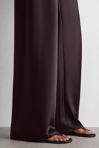 Pantalon satinée - Dark Brown