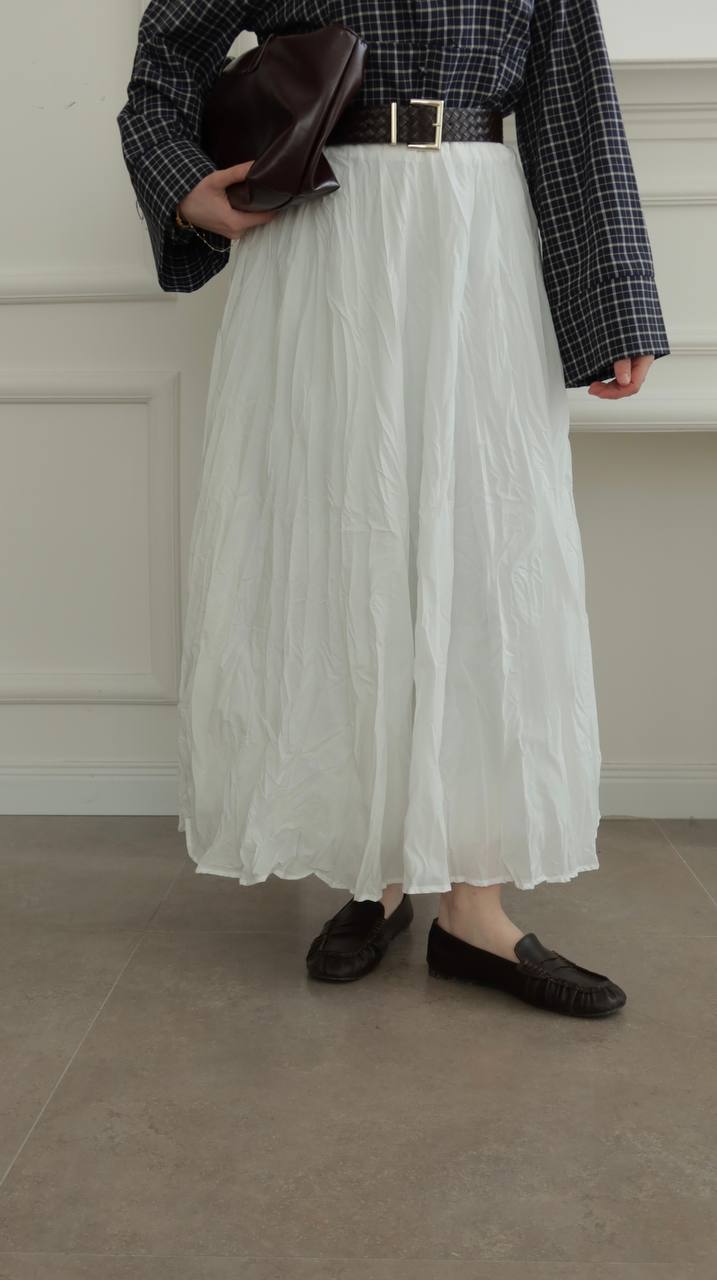 Jupe froissée doublée