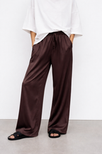 Pantalon satinée - Dark Brown