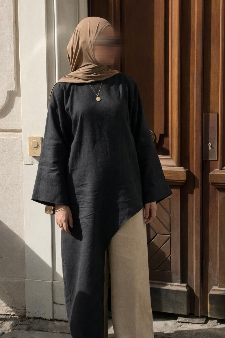 Haut asymétrique - BLACK