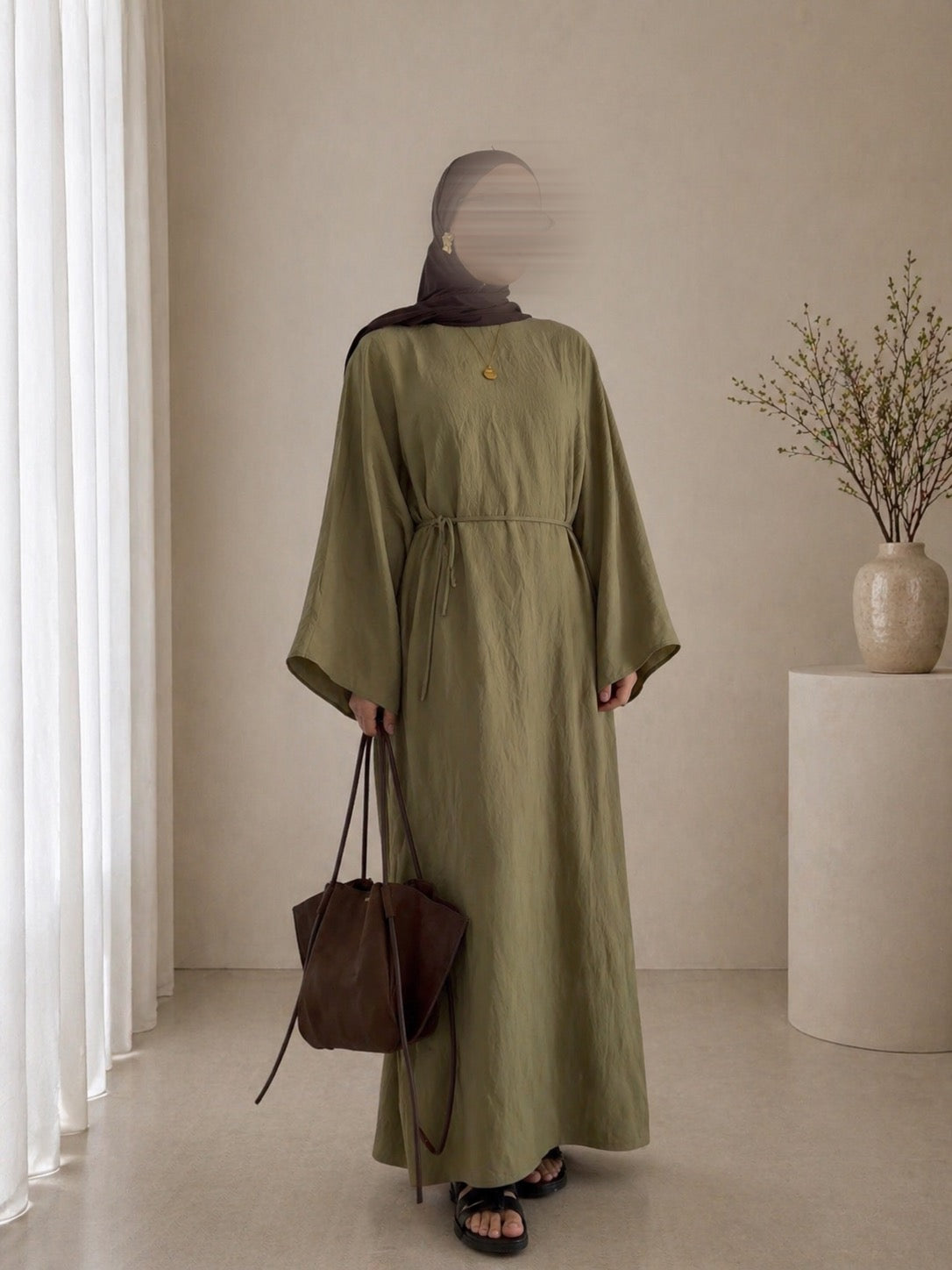 Robe fluide - Olive