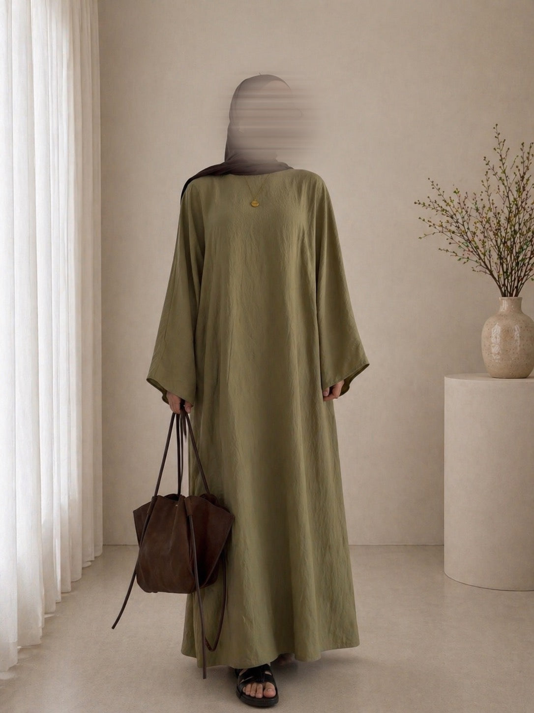 Robe fluide - Olive
