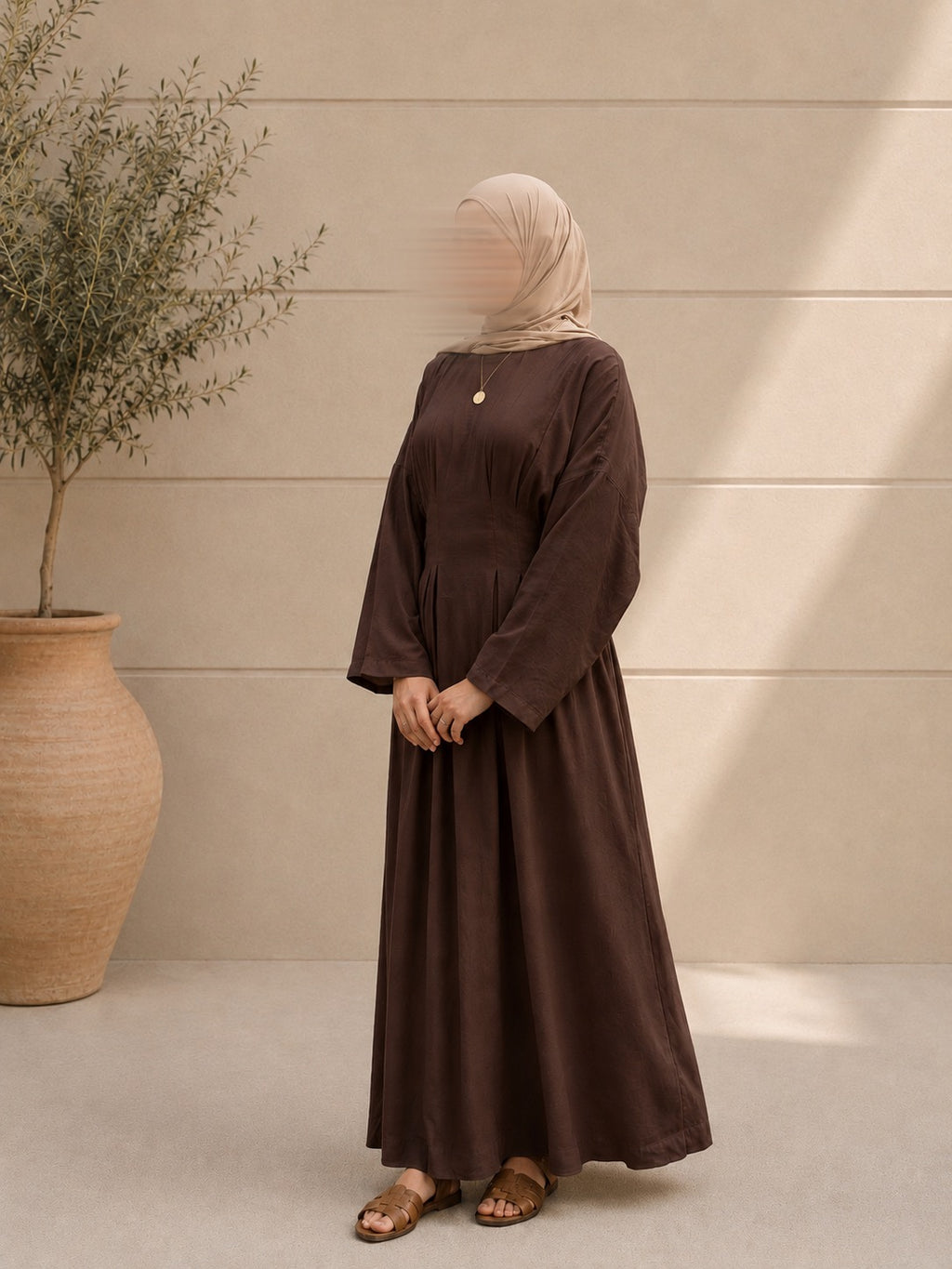 Robe ceintré - Dark Brown