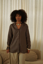 Chemise Lin Marron